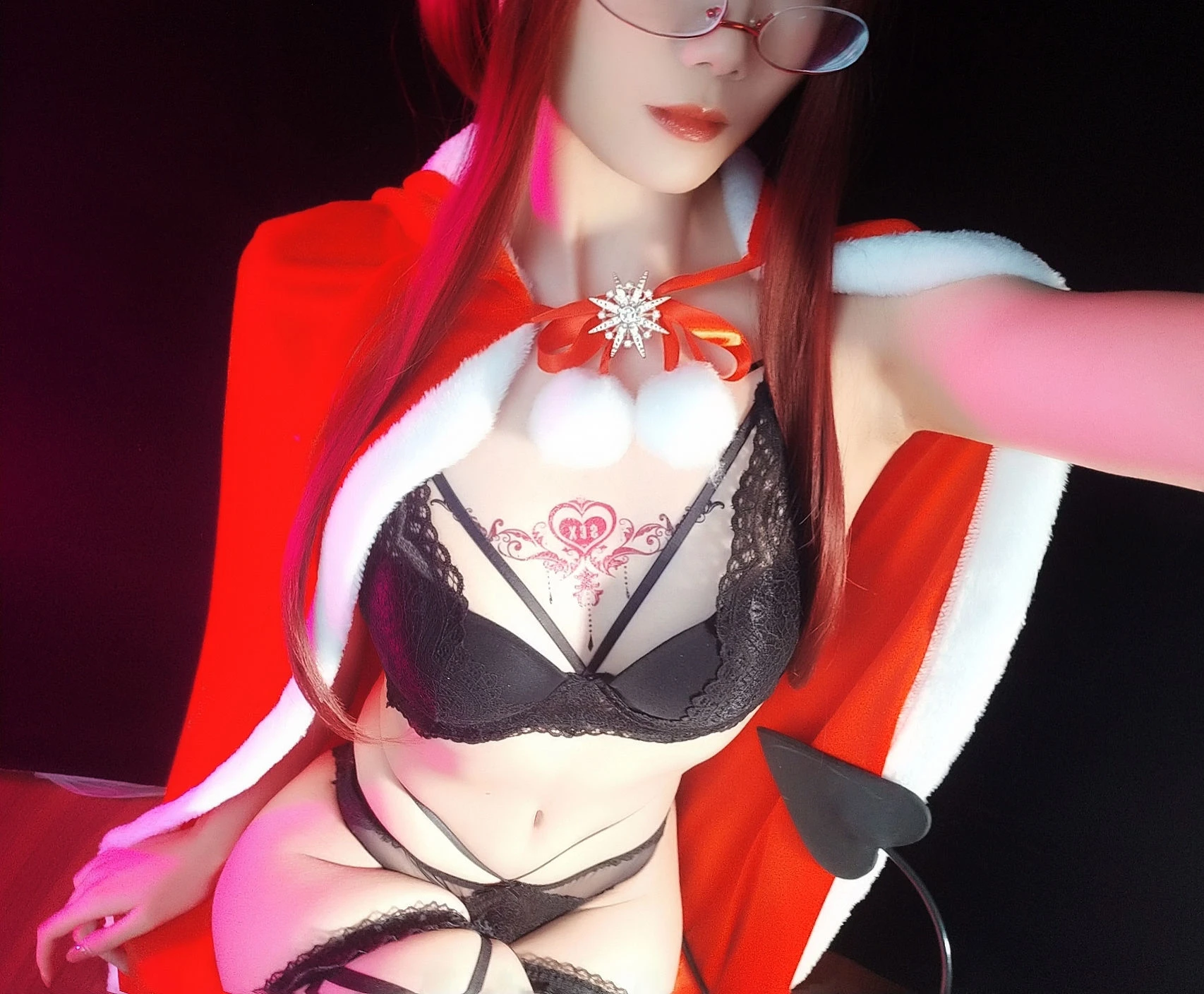 动漫博主曉美媽 – (圣诞自拍)雪夜魅魔插图1