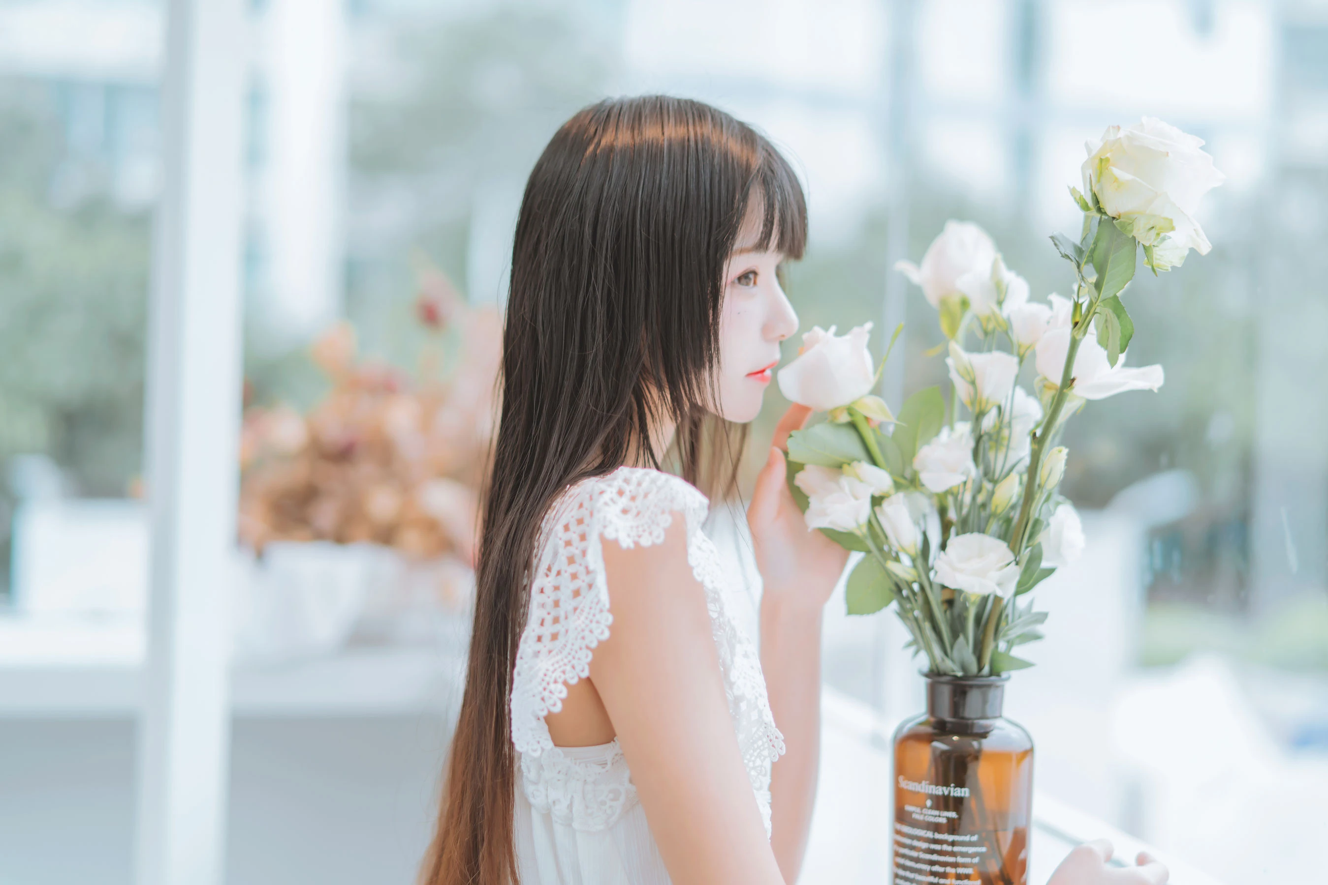 桜桃喵 – 清新之白花花插图1