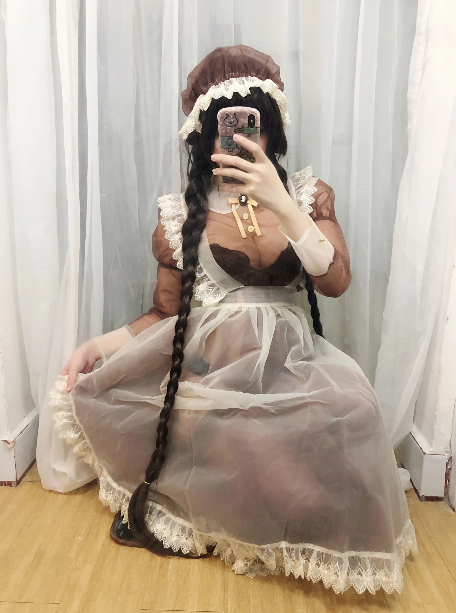 二次元巨乳美女鹿野希 透明女仆插图4