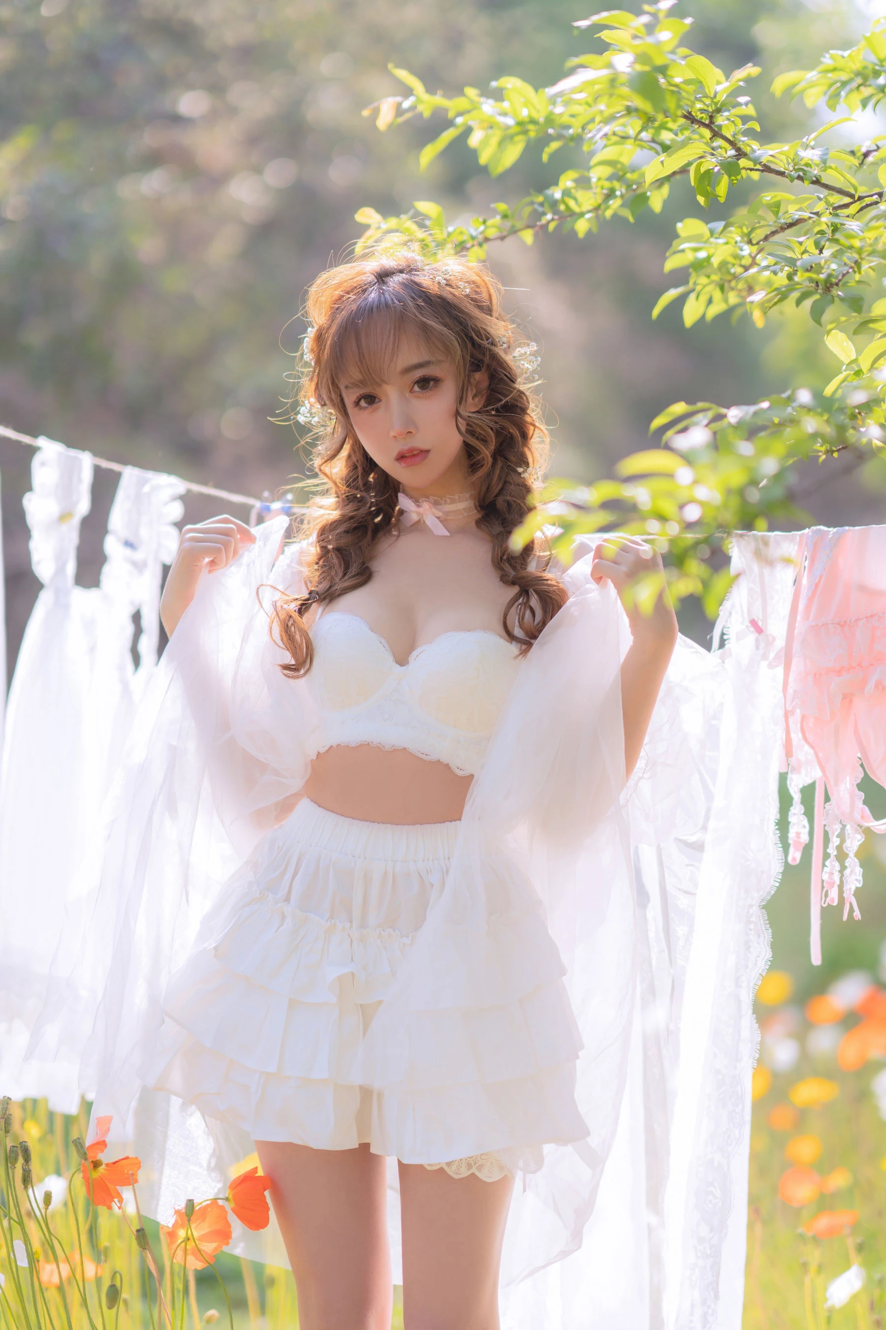 斗鱼米线线sama – 夏日限定 晒衣服插图7