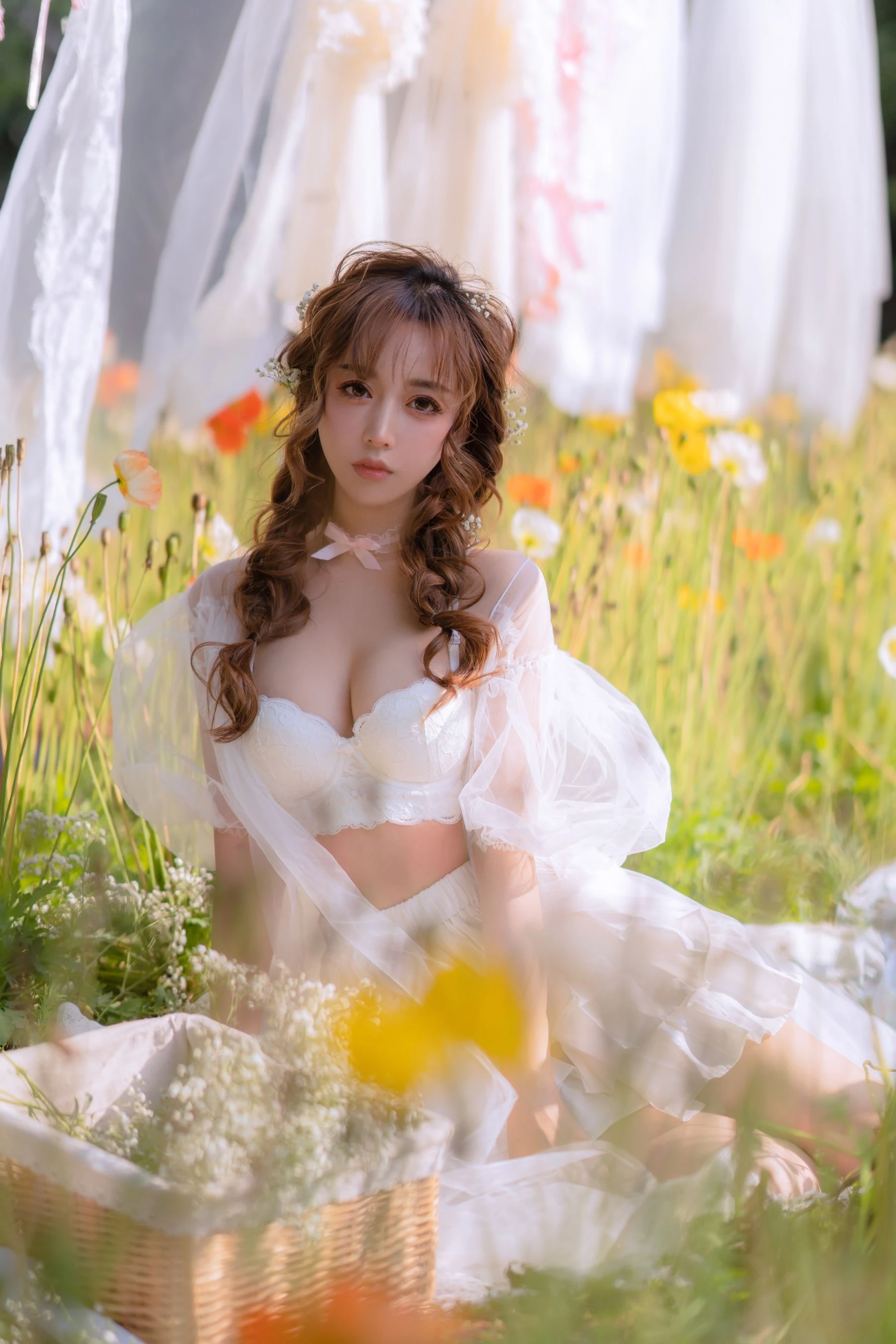 斗鱼米线线sama – 夏日限定 晒衣服插图2