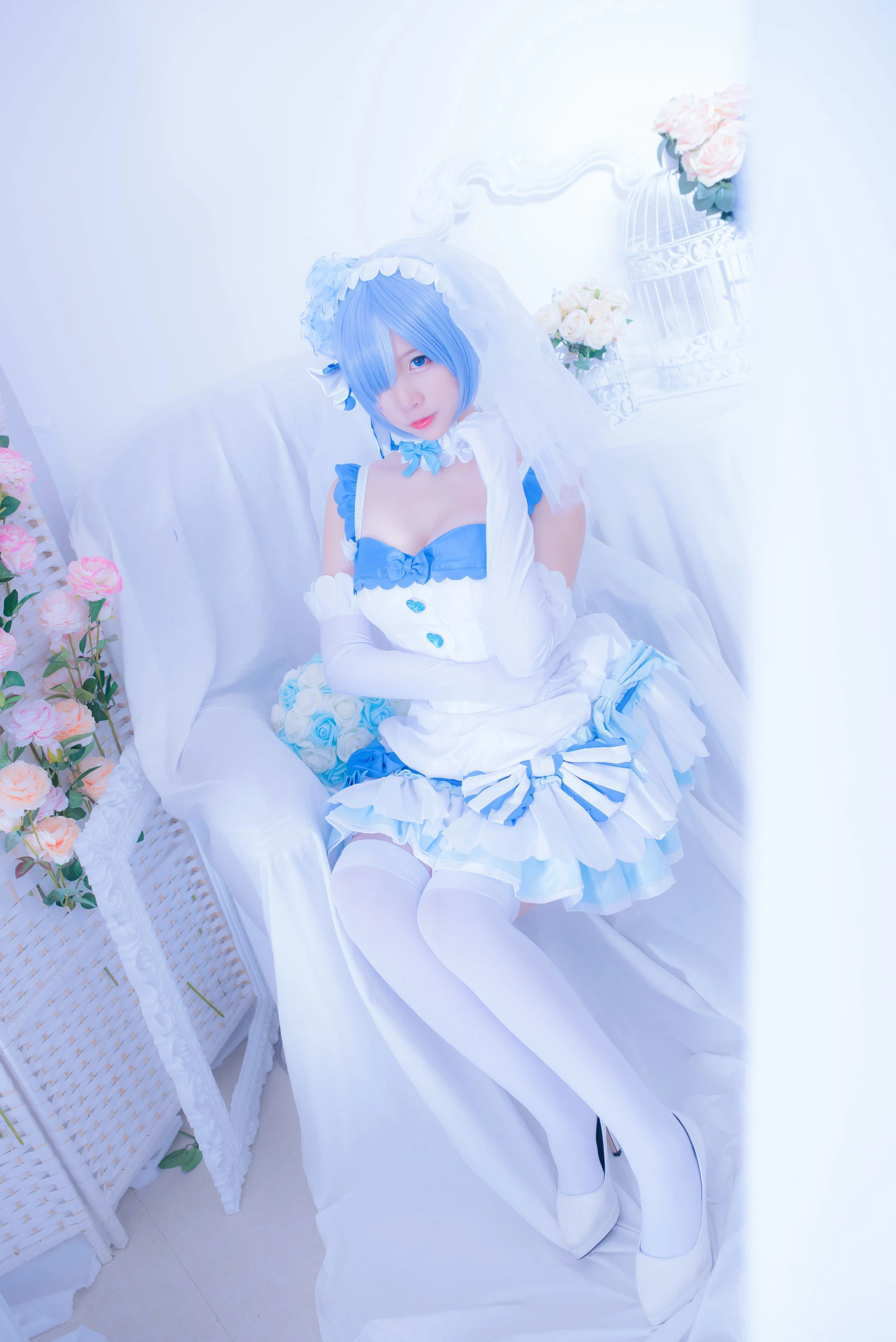 人气Coser二佐Nisa 雷姆花嫁插图4