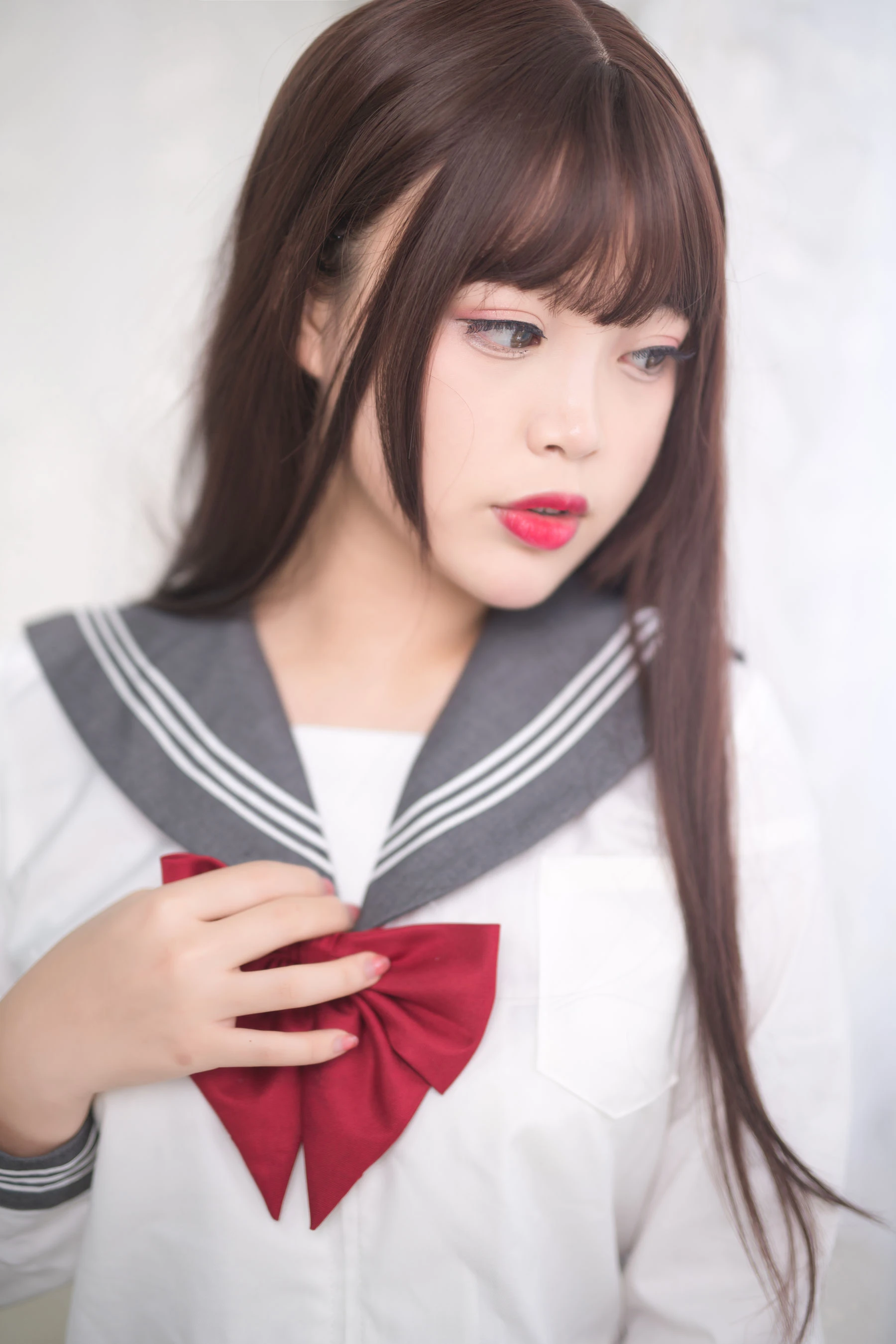 萌系小姐姐-白烨- – 黑丝制服少女插图4