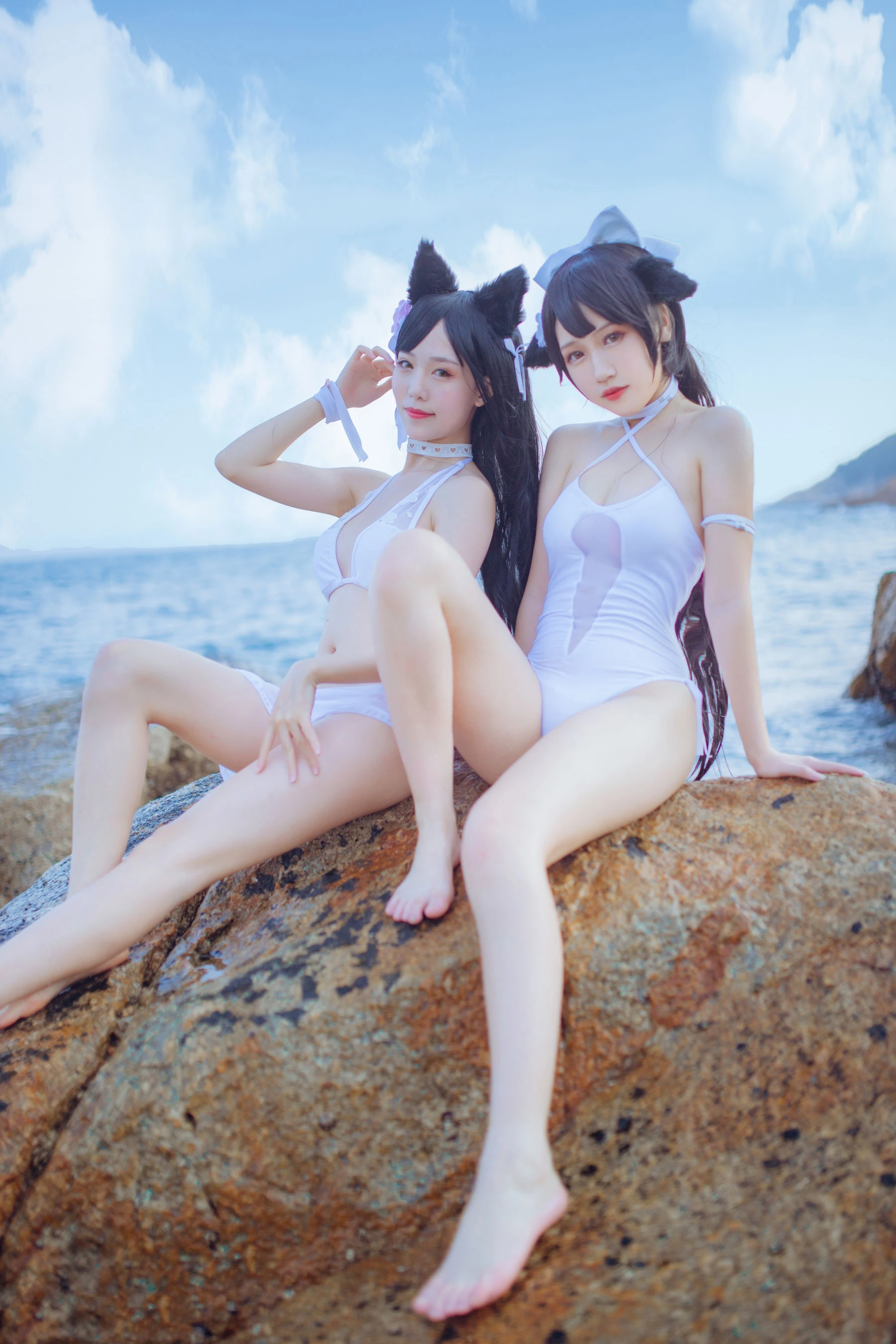 抖娘-利世×不呆猫 獒犬海边泳装|图集秀