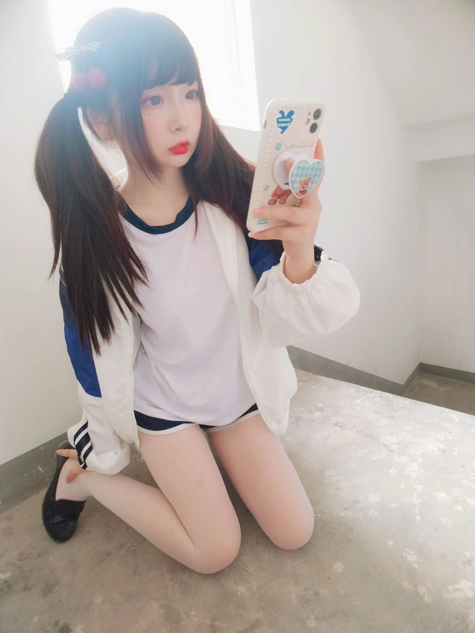 二次元美女古川kagura – 白丝体操运动服插图3