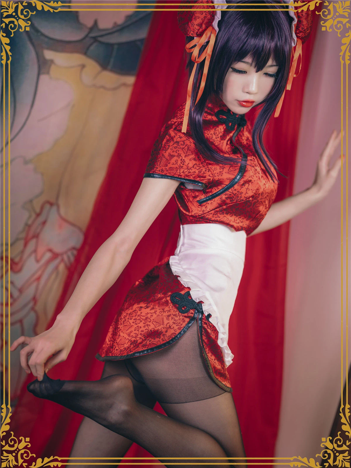 动漫博主水淼aqua – 霞之丘诗羽 旗袍插图3