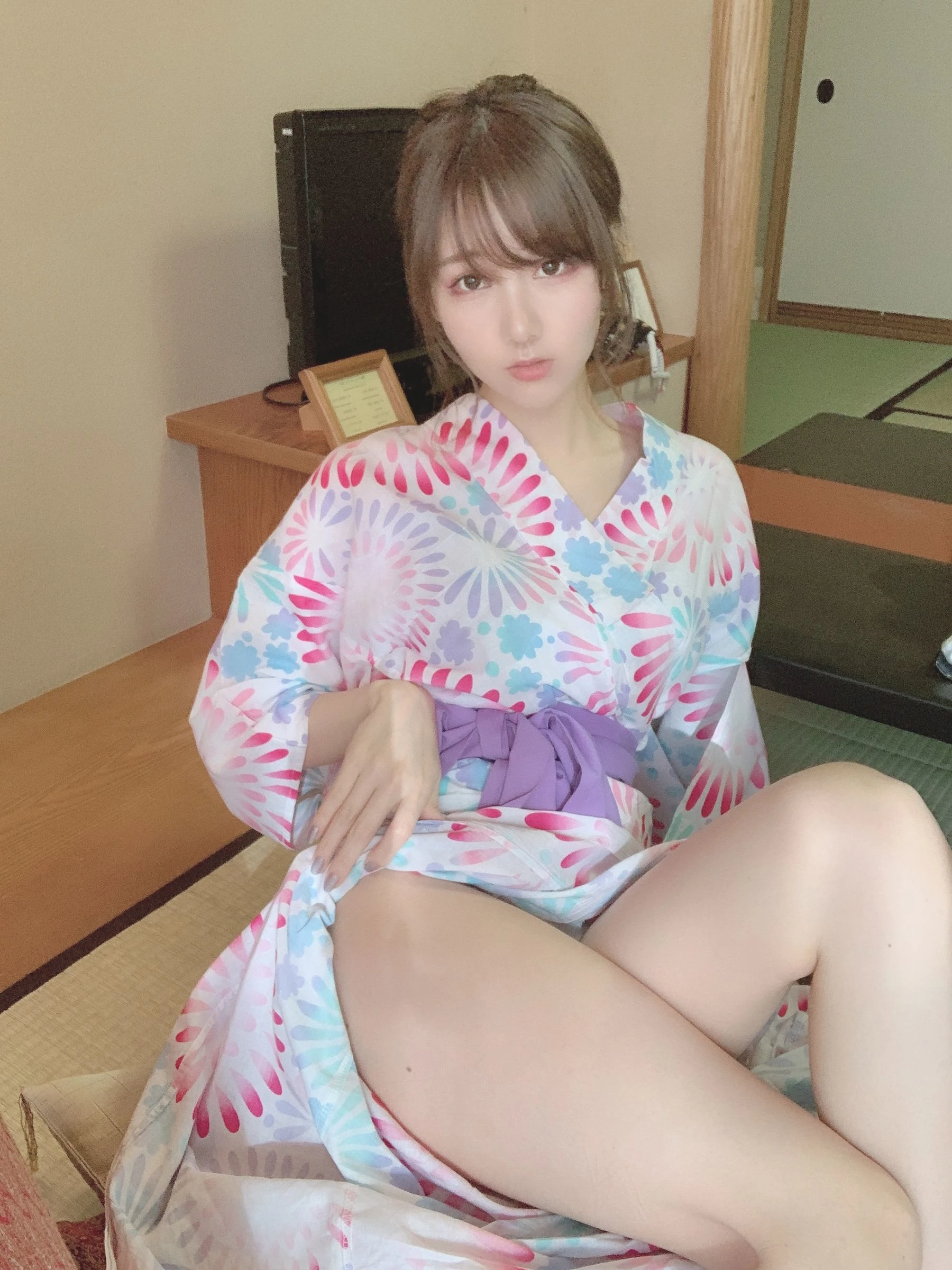 日本甜美COSERけんけん[fantia] 2020.06 花火柄浴衣②(′∩ω・｀)ﾁﾗｯ!!插图6