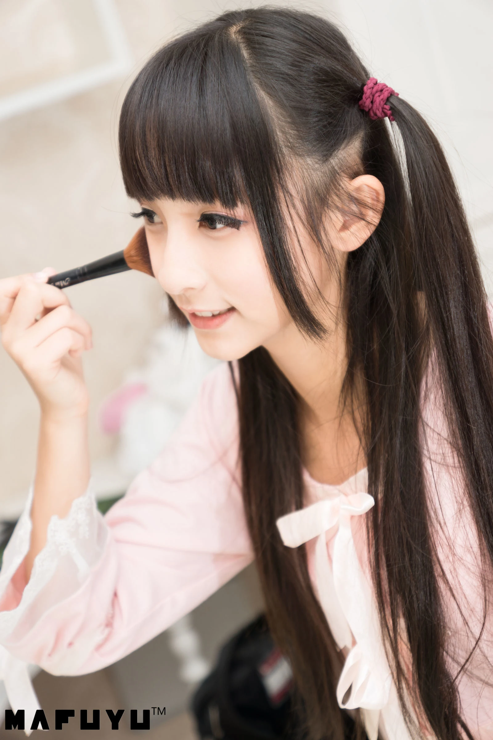 神楽板真冬 粉白条纹系列套图插图2