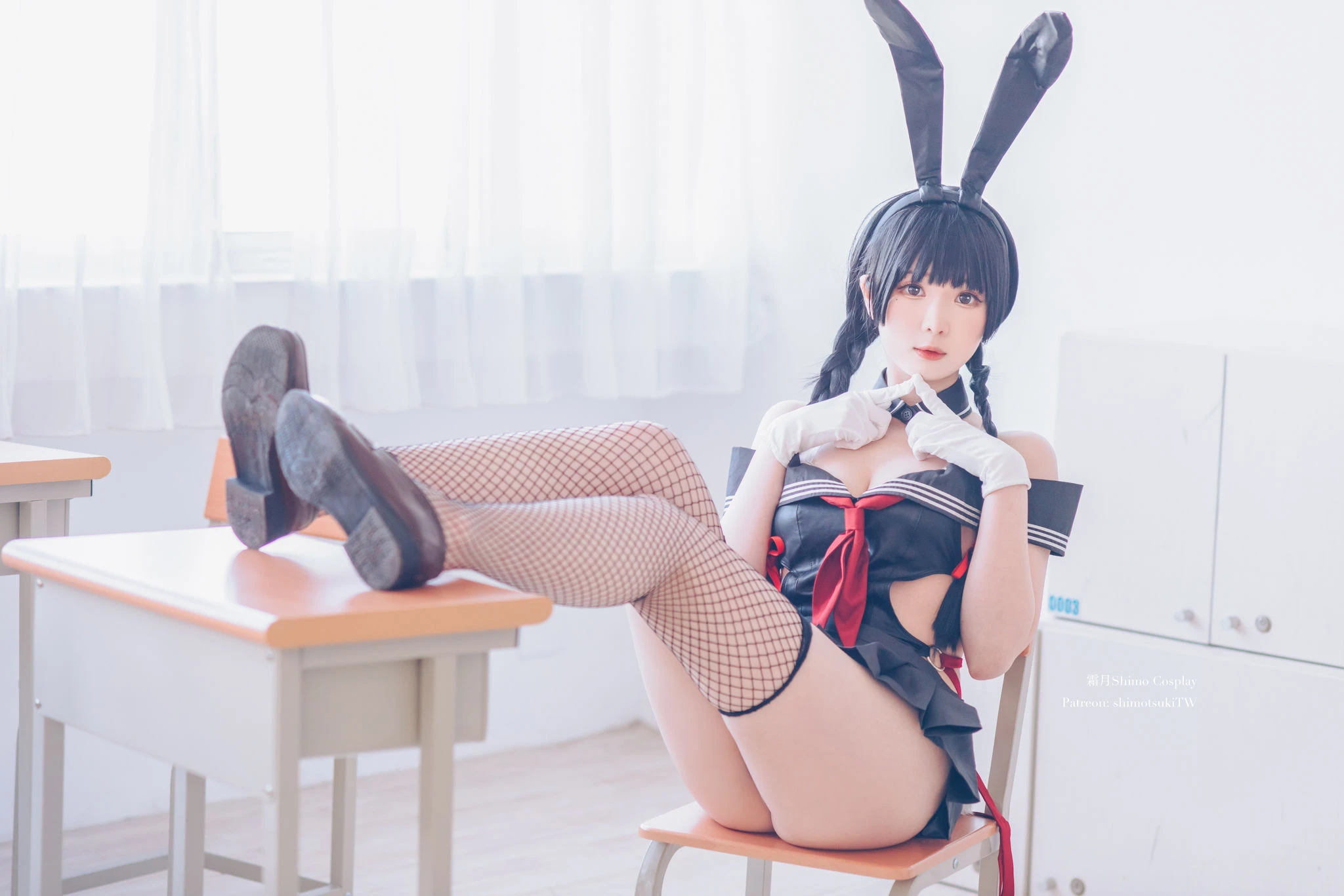 微博妹纸霜月shimo – 卯月桃子 水手服兔女郎插图2