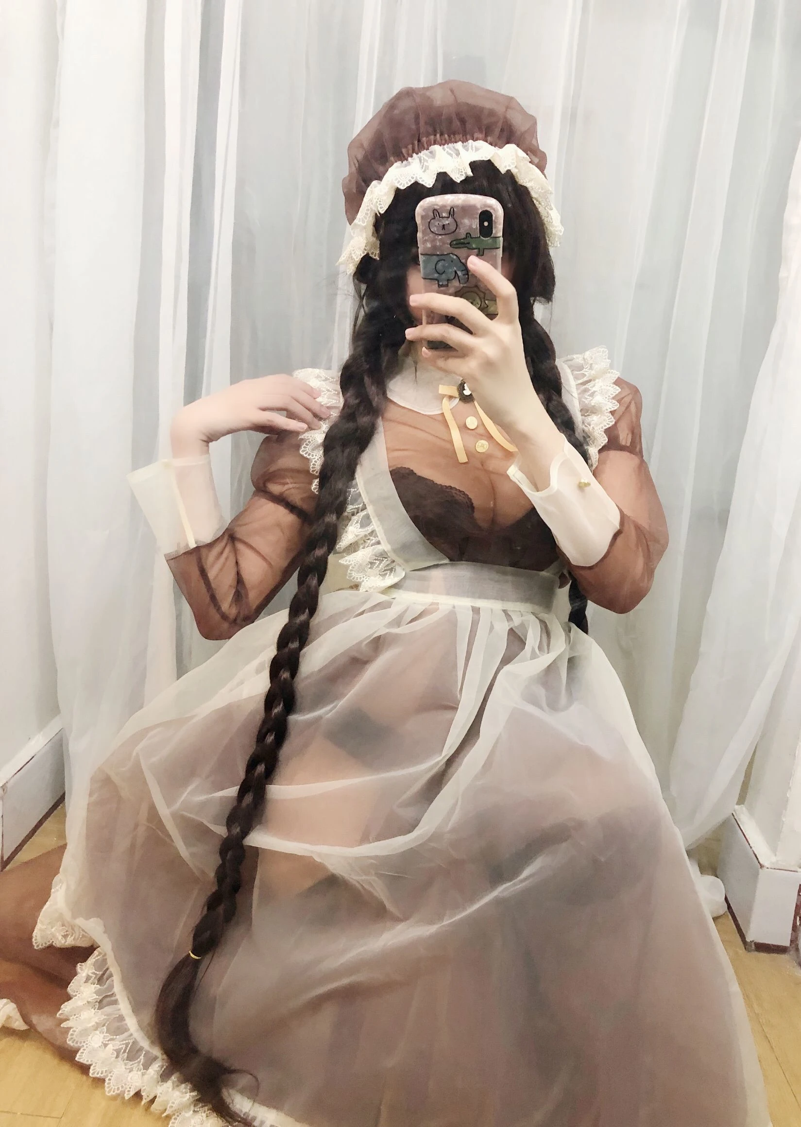 二次元巨乳美女鹿野希 透明女仆插图5