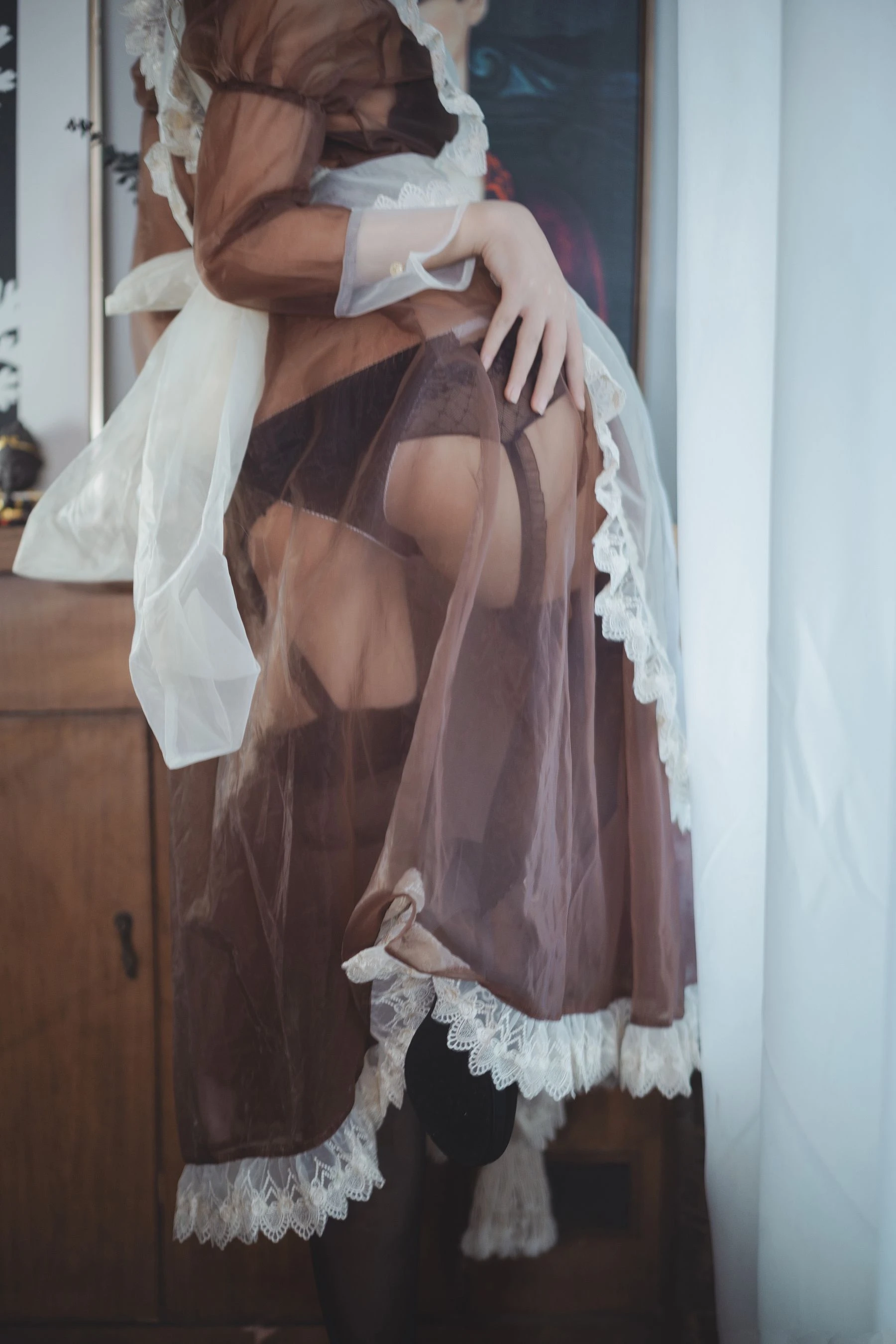 COSER美女逐月su 透明女仆插图4