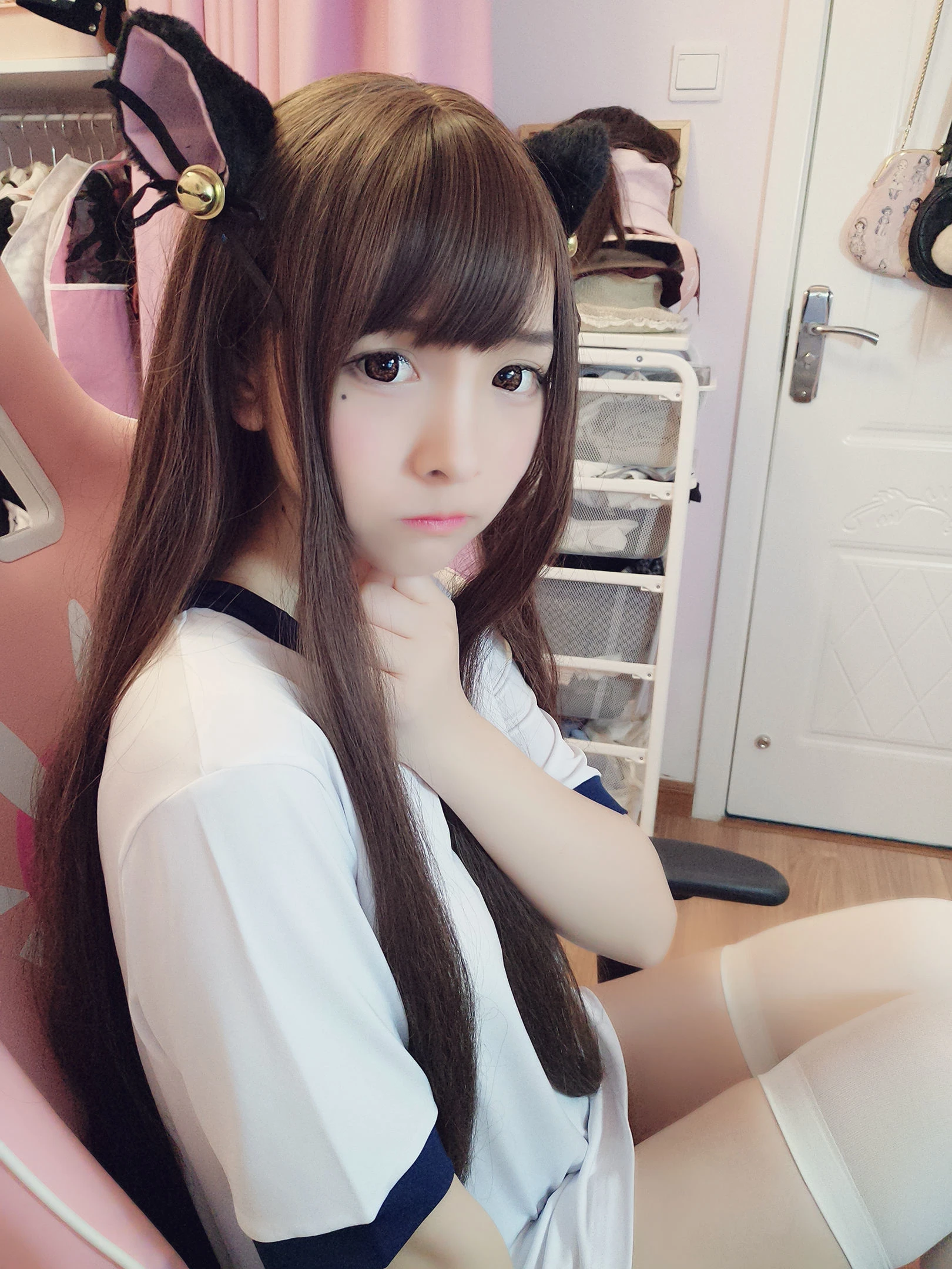 二次元美女古川kagura – 猫耳体操插图2