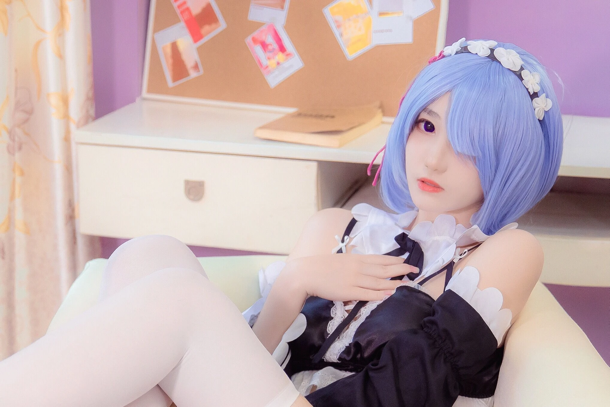 南桃Momoko – 蕾姆内衣插图2